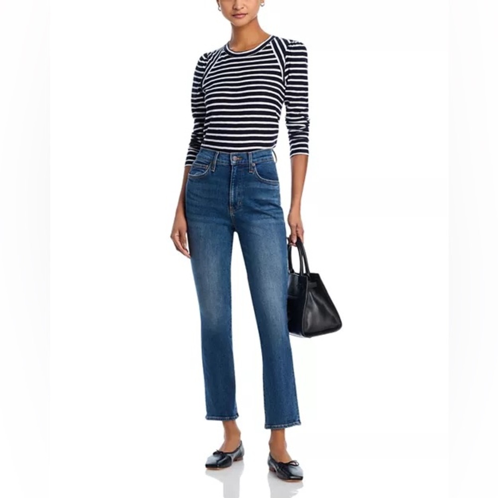 NWT Veronica Beard Ryleigh ankle high rise slim jeans in Vintage Rain Wash